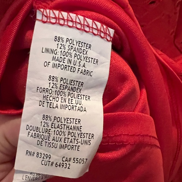 Size 18 Midi Red Eyelet Dress - Picture 4 of 4